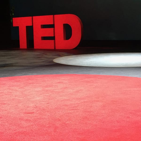 TED Red Spot on stage